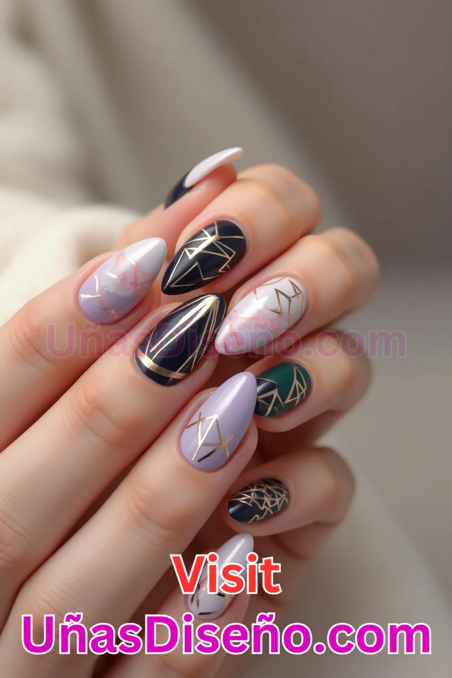 8. Atrevido Color Block Almendra - 20 Uñas de Almendra Elegance Diseños exclusivos para un look sofisticado (7).jpeg