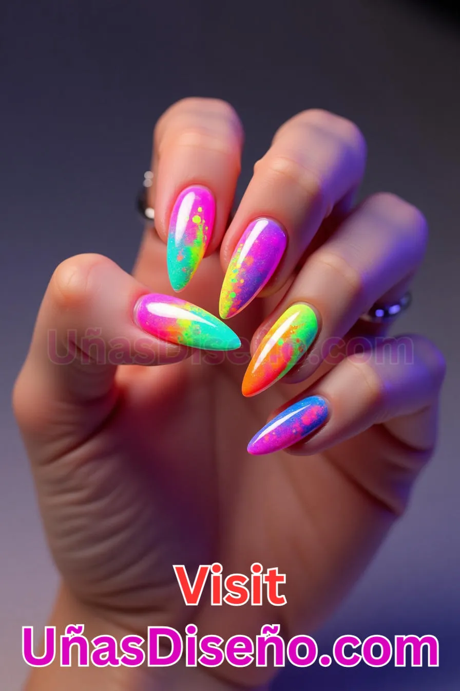 8. Uñas Neón Pop - Brilla como nunca 25 diseños de esmaltes de gel, gelish y gel para uñas que tienes que probar (1).jpeg
