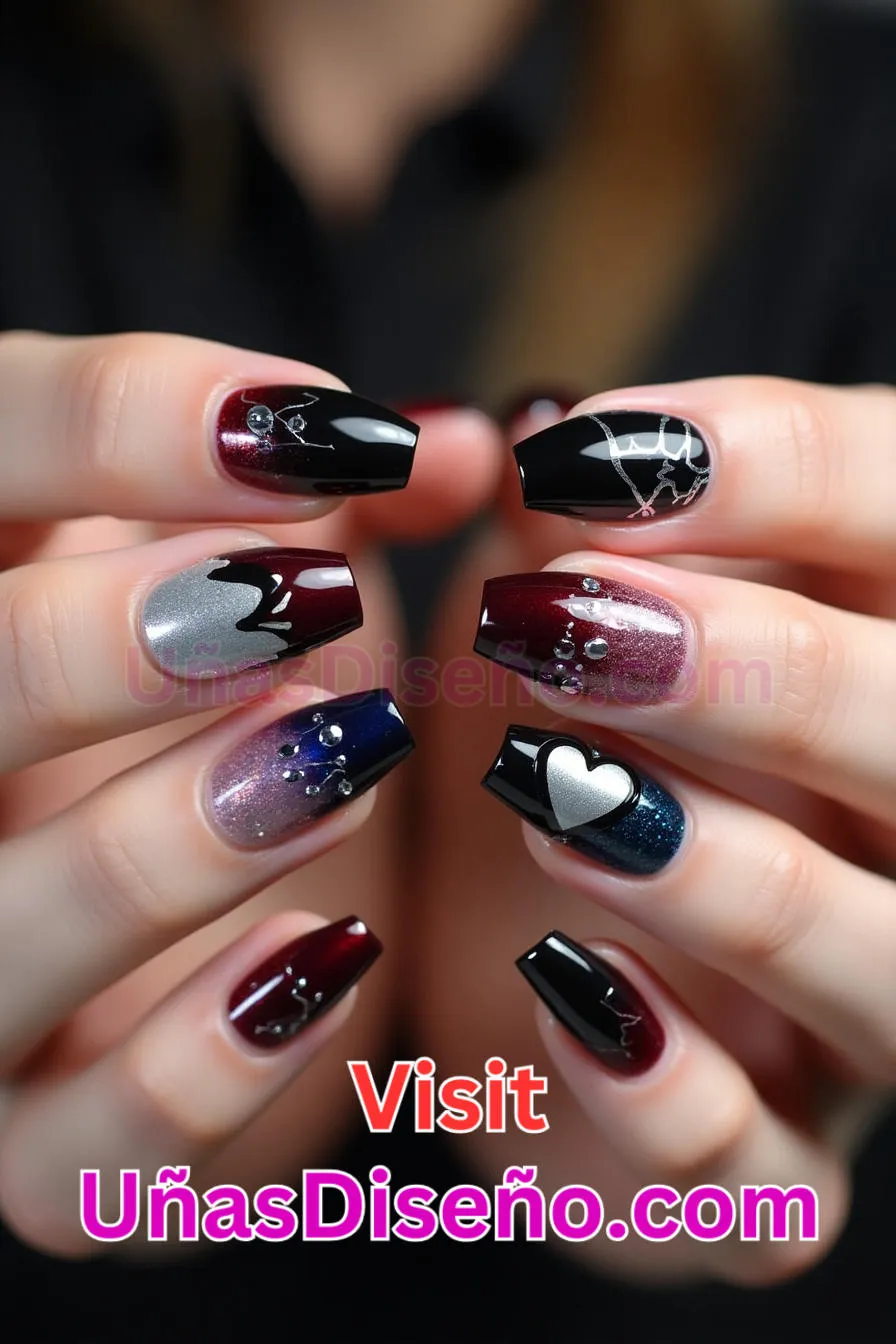 8. Uñas cromadas brillantes Heartbreak - 12 modernos diseños de uñas transparentes con motivos y detalles únicos 11.jpeg
