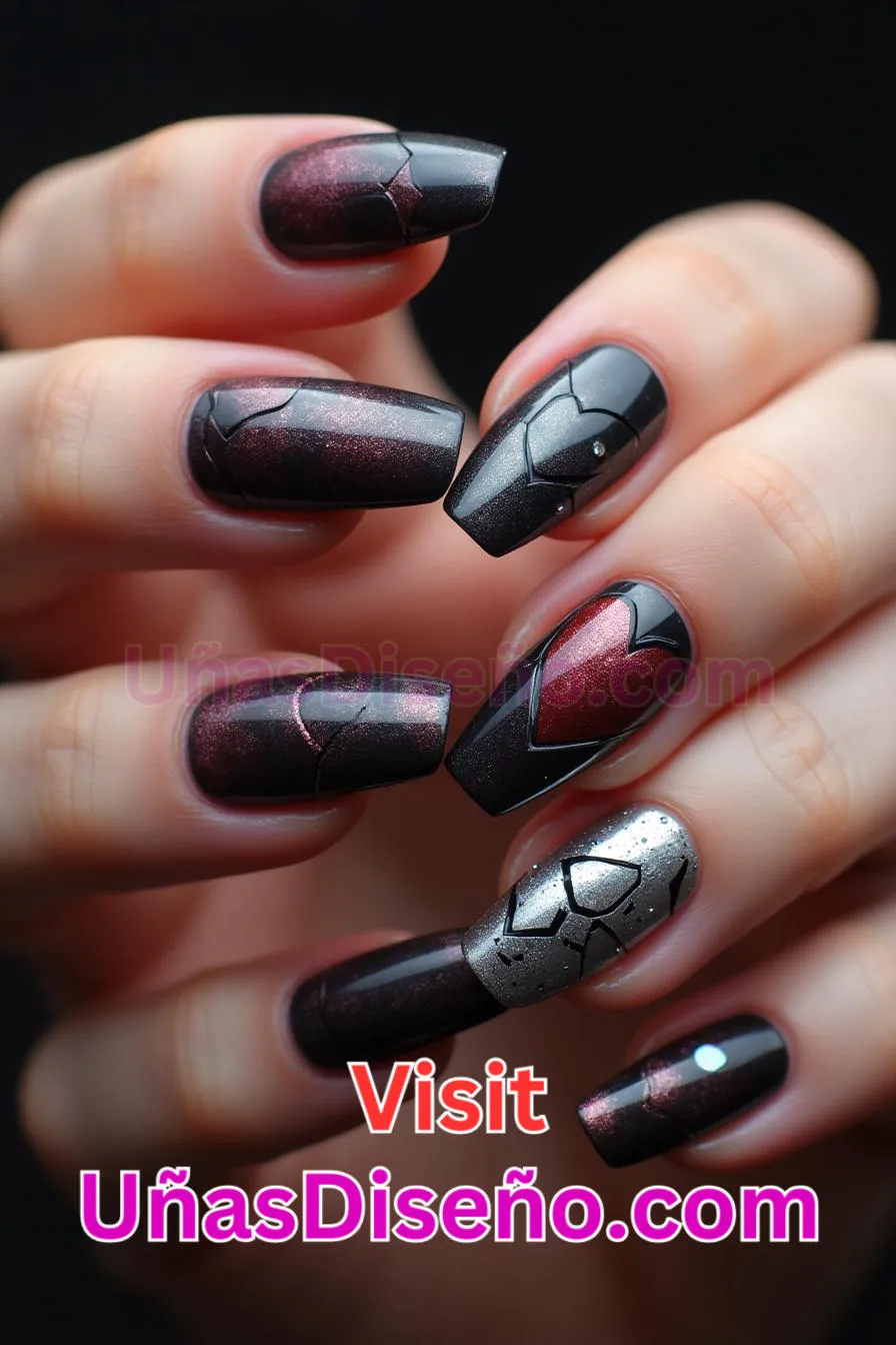 8. Uñas cromadas brillantes Heartbreak - 12 modernos diseños de uñas transparentes con motivos y detalles únicos 6.jpeg