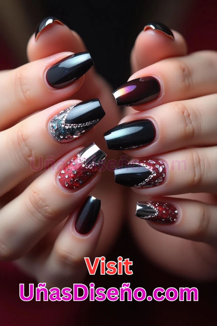 8. Uñas cromadas brillantes Heartbreak - 12 modernos diseños de uñas transparentes con motivos y detalles únicos 8.jpeg