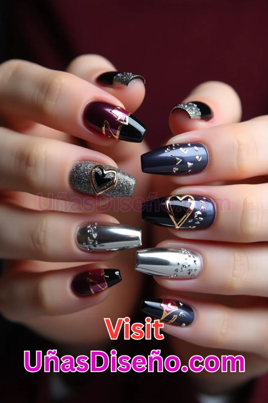 8. Uñas cromadas brillantes Heartbreak - 12 modernos diseños de uñas transparentes con motivos y detalles únicos 9.jpeg