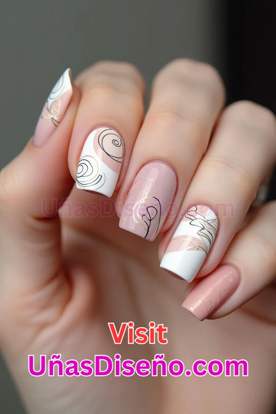 9 Dibujo lineal Diseños de uñas acrílicas mejores diseños de uñas acrílicas para una manicura elegante y duradera 2.jpeg
