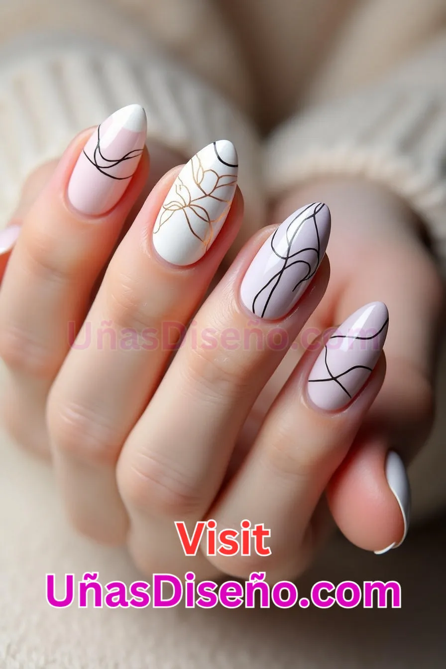 9 Dibujo lineal Diseños de uñas acrílicas mejores diseños de uñas acrílicas para una manicura elegante y duradera 6.jpeg