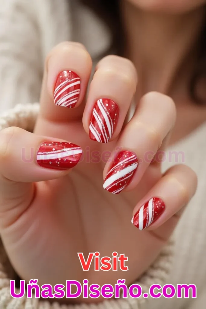 9. Bastones Rojos con Franjas Blancas Diseños de Uñas Navideñas (2).jpeg