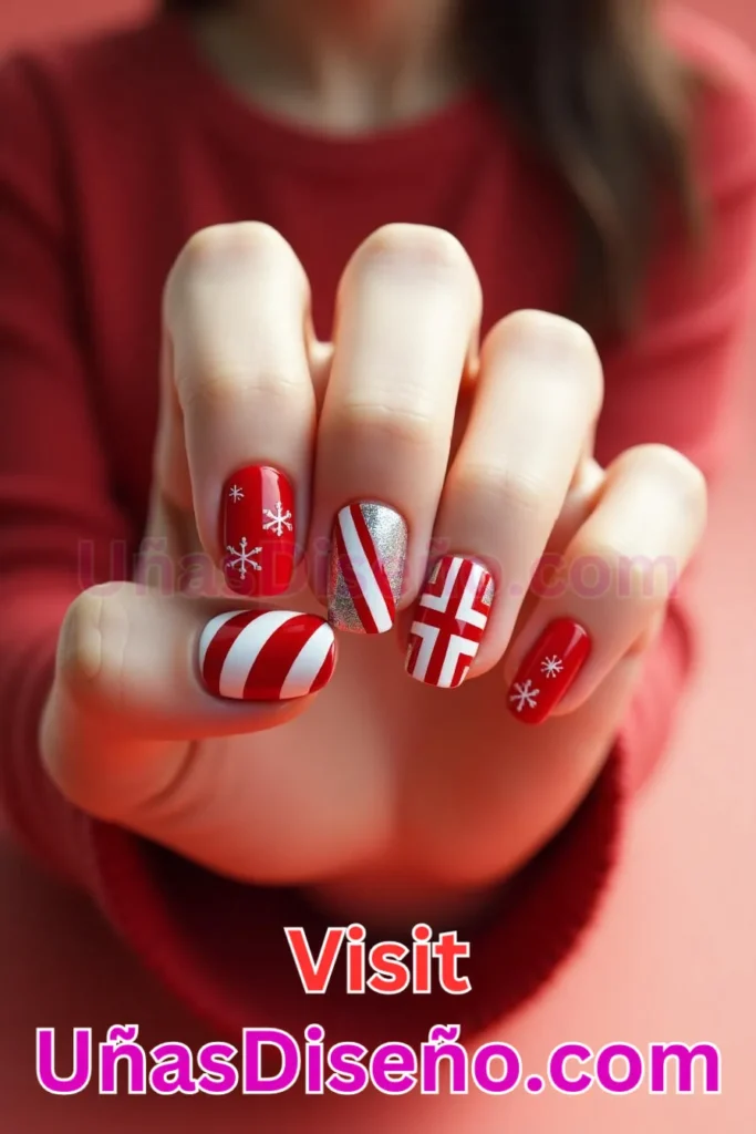 9. Bastones Rojos con Franjas Blancas Diseños de Uñas Navideñas (3).jpeg