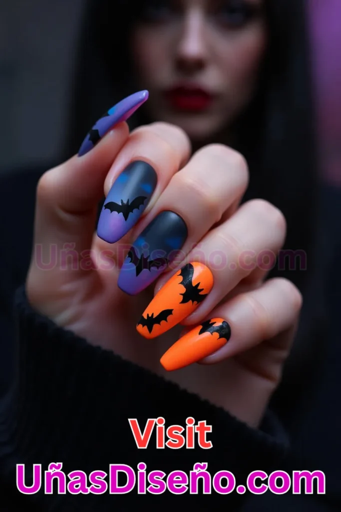 9. Estampado de Murciélagos - Los 10 diseños de uñas de Halloween más de moda en la Ciudad de México (1).jpeg