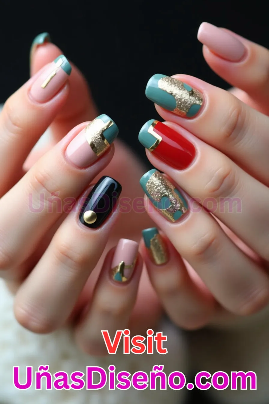 9. Invertido - Los 20 mejores diseños de uñas con purpurina para lucir un look deslumbrante (7).jpeg