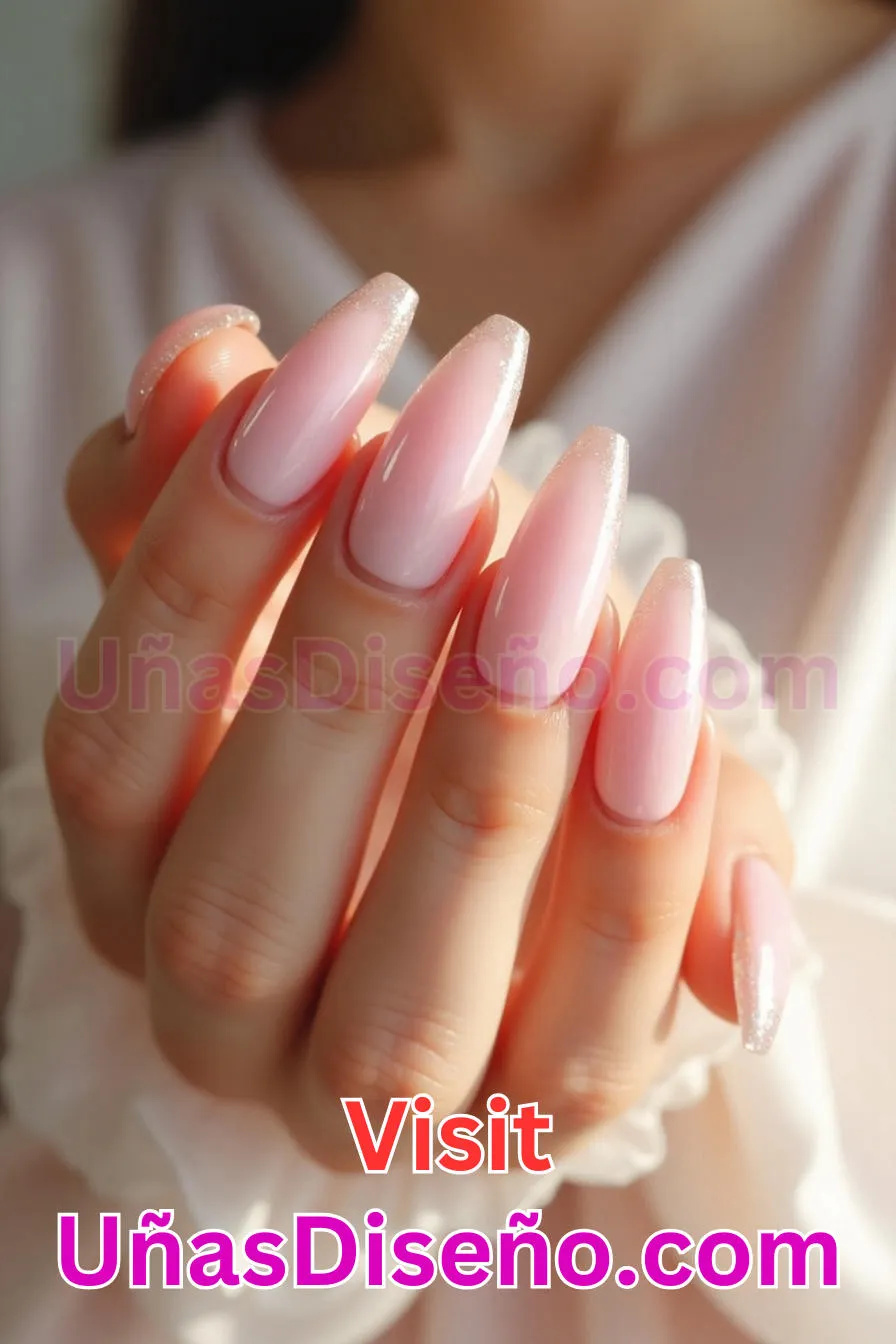 9. Uñas con brillo de labios (2)