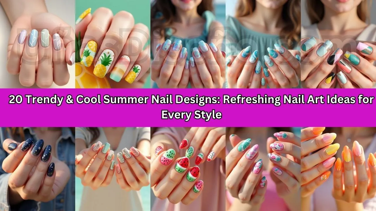 25 diseños de uñas de verano modernos, glamurosos y elegantes que combinan con tu looks